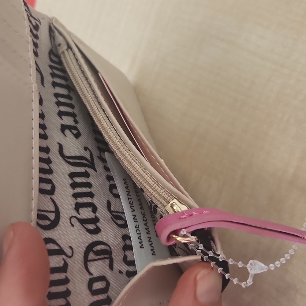 Juicy Couture Pink Heart Charm Wallet Small Cards And Money Organazer Logo Case - Picture 7 of 13